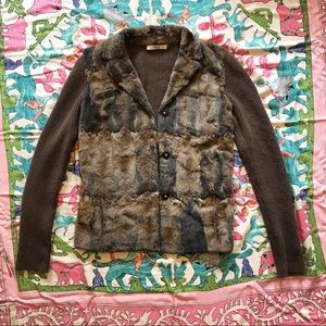 Prada Cashmere and Squirrel Fur Knitted Jacket